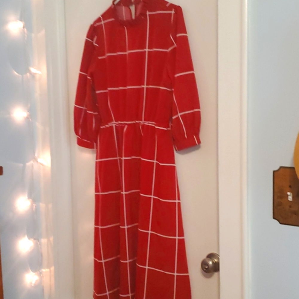 Red Plaid Dress